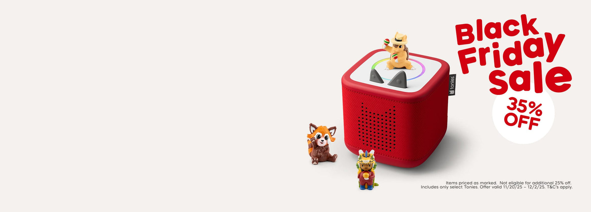 Tonies -Tonies tonies web shopall bfcm 35 header red originals d 2